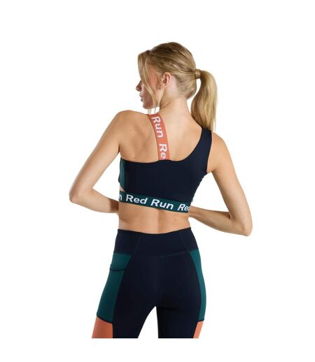 Brassière De Sport Motif/style Blocs De Couleurs Femme Bleu Marine Red Run