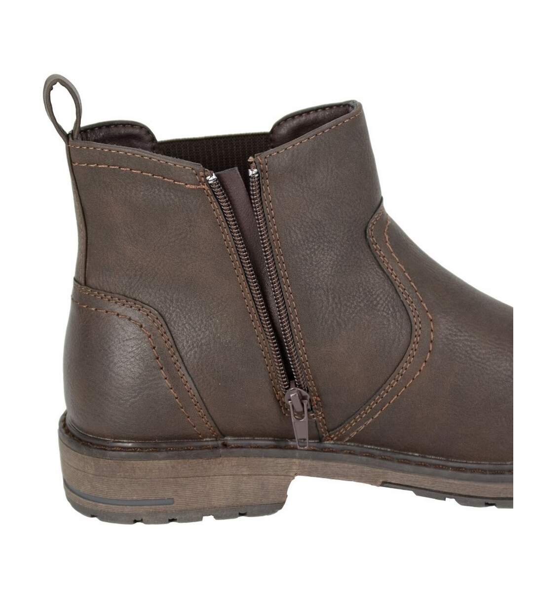 Bottines Chelsea Homme Marron Foncé Route 21-3