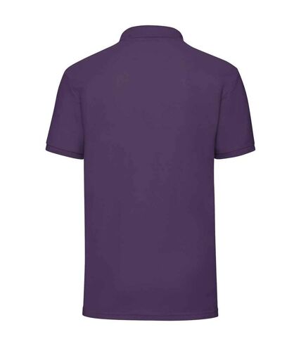 Mens pique polo shirt purple Fruit of the Loom