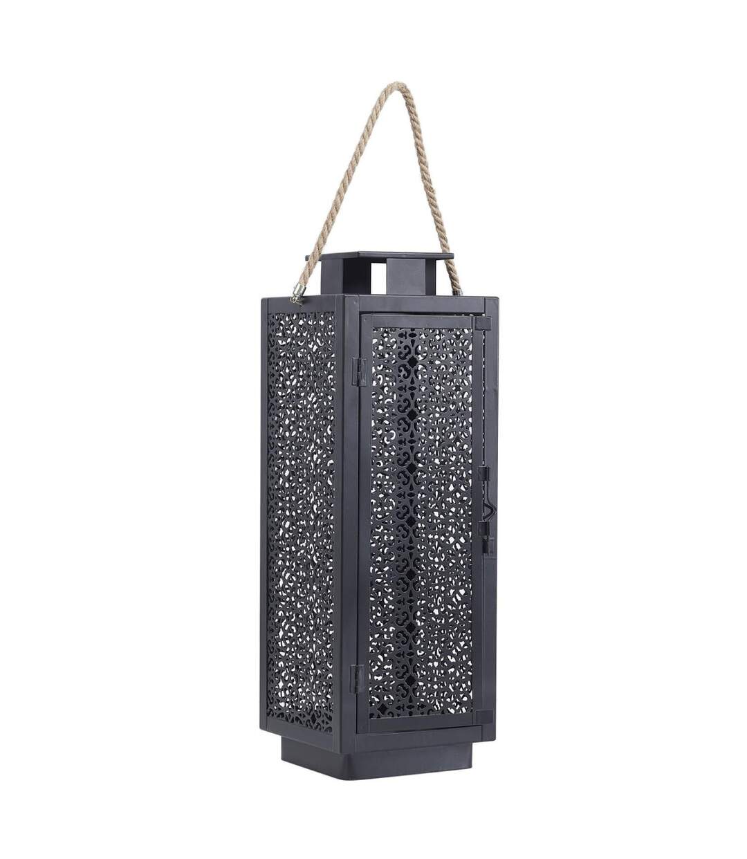 Lot de 2 Lanternes Déco Ajouré 59cm Noir-4