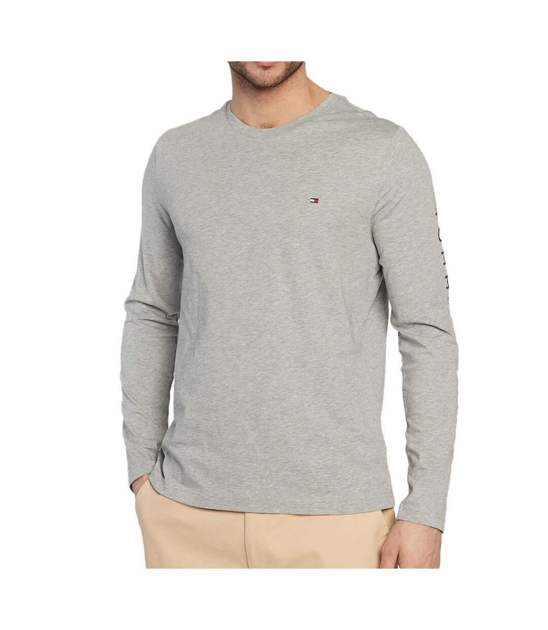 T-shirt Manches Longues Gris Homme Tommy Hilfiger Tommy Slee - L-1