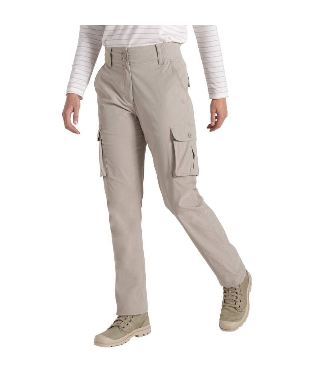 Pantalon de randonnée jules femme champignon clair Craghoppers-4