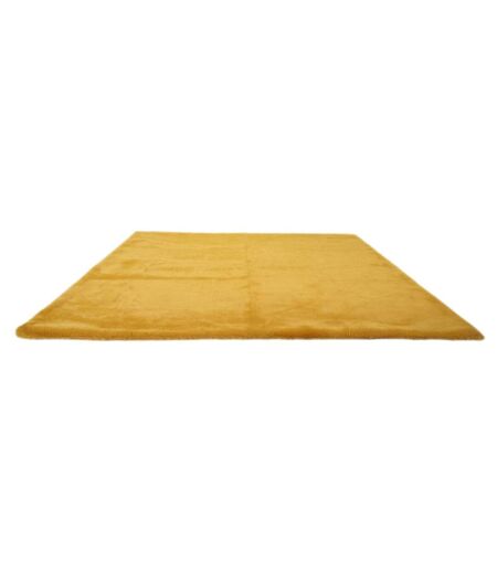 Tapis Imitation Fourrure Fin 120x170cm Moutarde