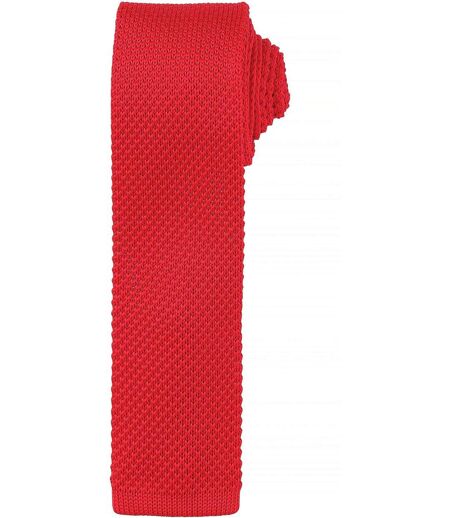 Cravate fine tricotée - PR789 - rouge