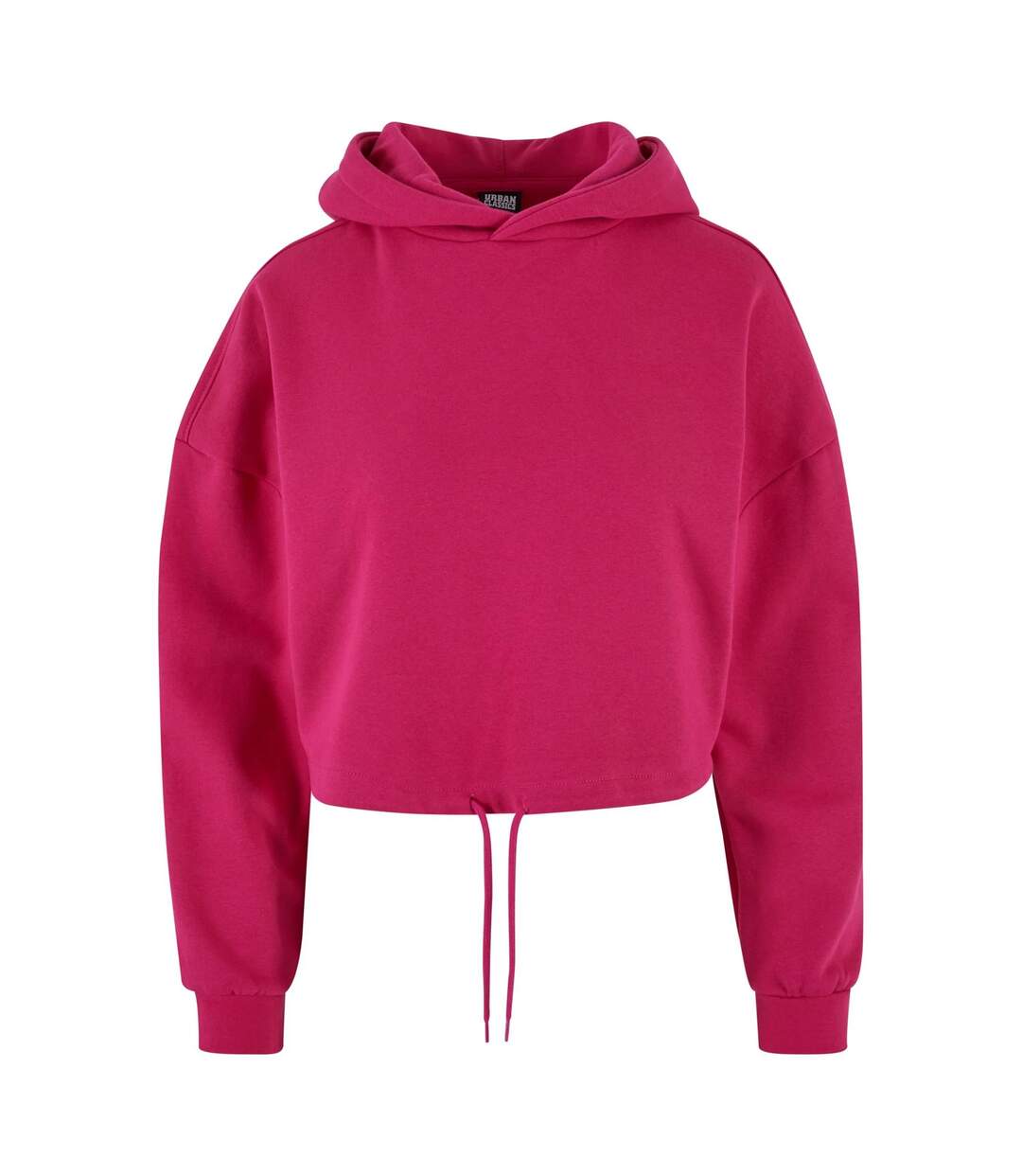 Sweat Court À Capuche Femme Rose Vif Urban Classics-1