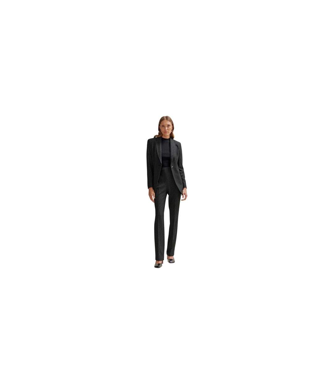 Pantalon Motif/style Texturé Tubeka Femme Noir Boss-1