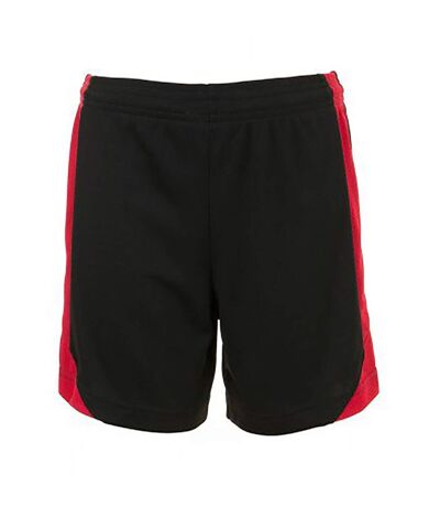 SOLS Mens Olimpico Soccer Shorts (Black/Red) - UTPC2788