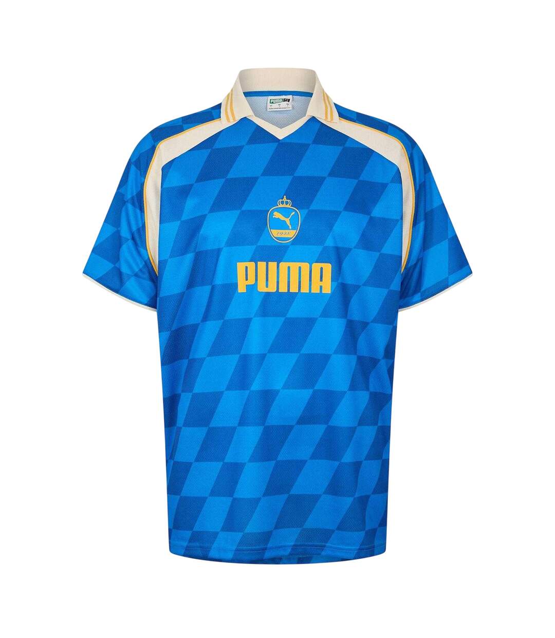 Mens Checkerboard Performance T-shirt Hyper Blue Puma-1