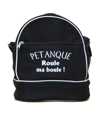 Sac bandoulière pour 3 boules de pétanque - Roule ma boule - noir