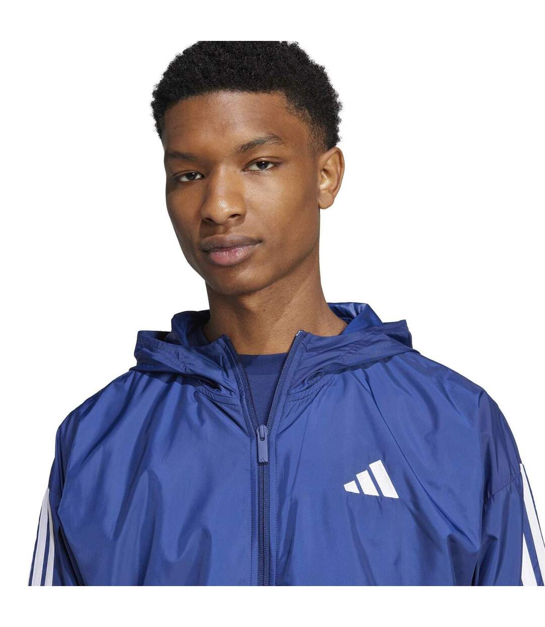 Coupe-vent Motif/style 3 Rayures 3s Homme Bleu Foncé Blanc Adidas-4