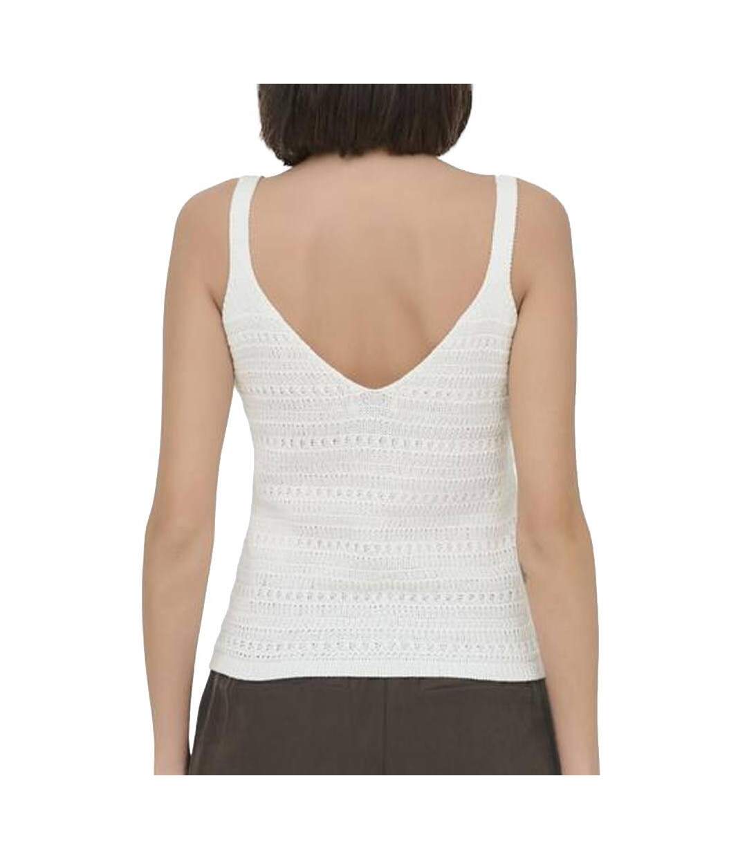Débardeur blanc femme jdy tropica-2