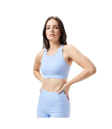Womens/ladies Core Racerback Sports Bra Brunnera Blue USA Pro