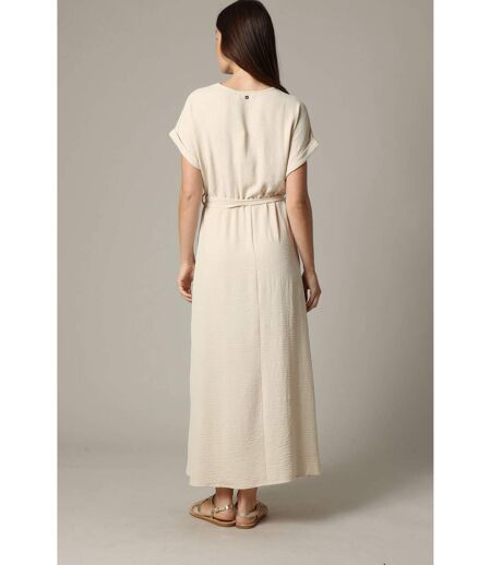 Robe casual unie à manches courtes et au col cache-cœur TEYSSA