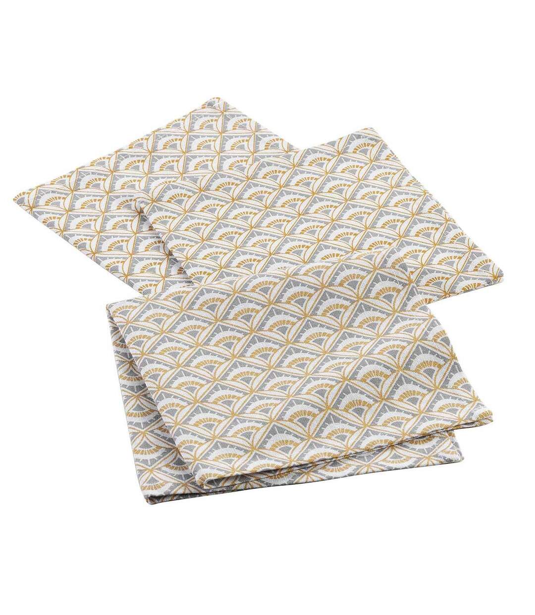 Lot de 3 Serviettes de Table Méridienne 40x40cm Gris-1