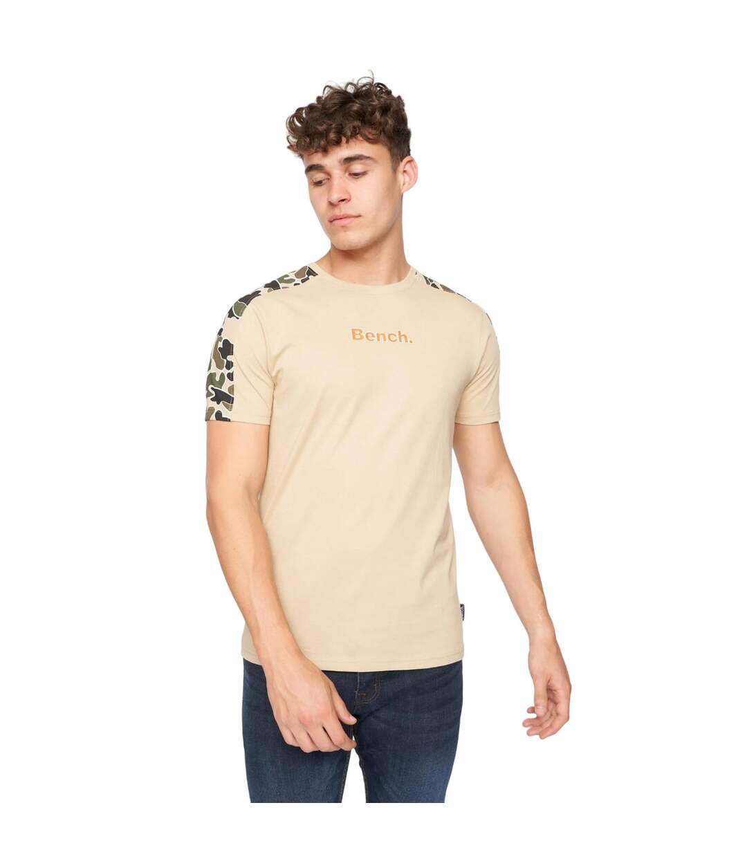 T-shirt chuckles homme beige gris Bench-1