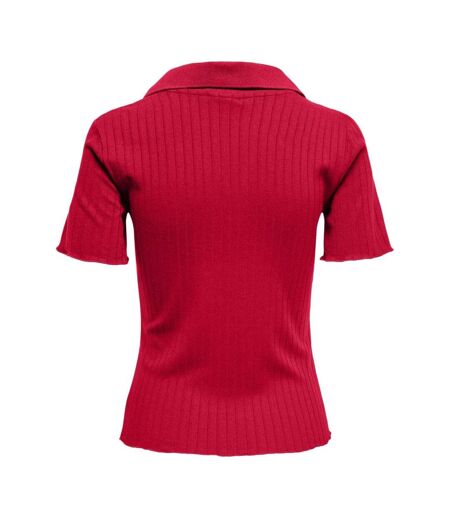 Polo rouge femme jdy lori - l