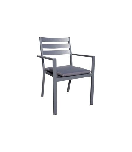 Fauteuil de Jardin Empilable Pelosa 85cm Gris Anthracite