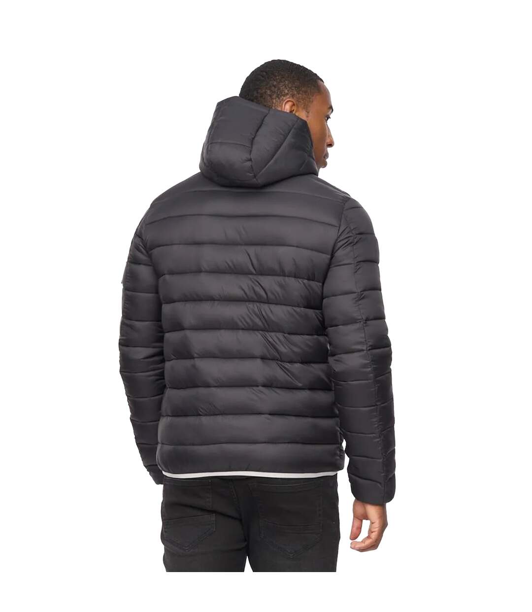 Mens Phelpmans Puffer Jacket Black Crosshatch-4