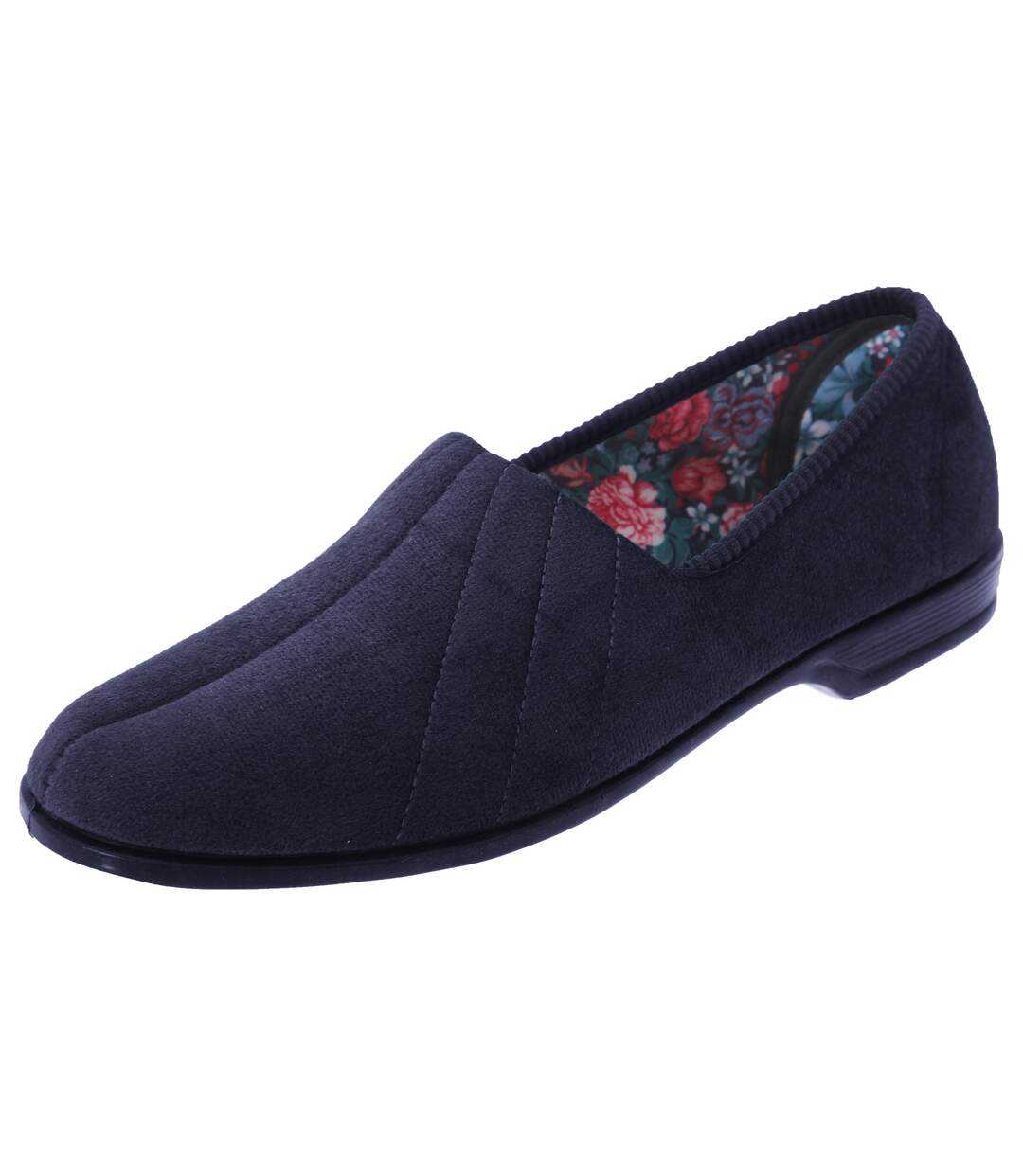 Audrey iii chaussons en velours femme bleu marine Sleepers-2