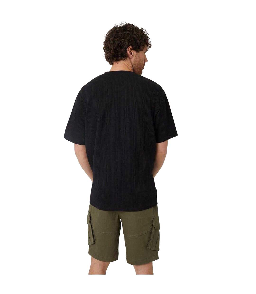 T-shirt Motif/style Uni Homme Noir Threadbare-3