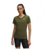 Womens/ladies Twist V Neck Loose Fit T-shirt Olive Green Under Armour-1