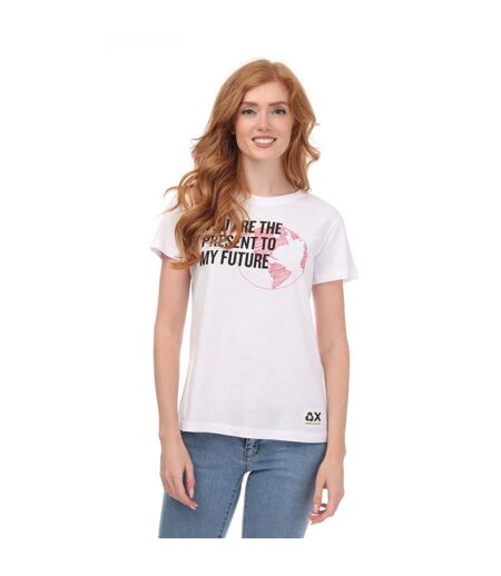 Womens/ladies Regular T-shirt White Armani