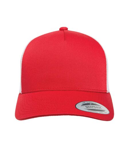 Casquette Trucker Retro Rouge Blanc Flexfit