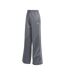Womens/ladies 3 Stripes Mid Rise Wide Leg Trousers Grey Adidas-1