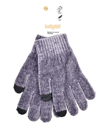 Gants Femme INFINITF 0575 BOUCLETTE GRIS