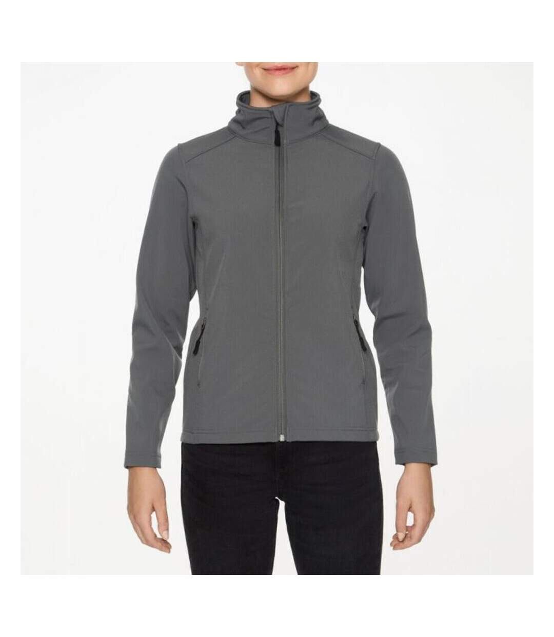 Veste softshell hammer femme gris Gildan-3