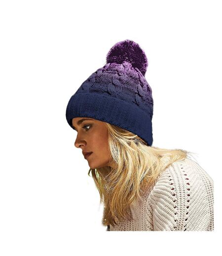 Beechfield Unisex Ombre Styled Beanie (Lavender/French Navy) - UTRW5808