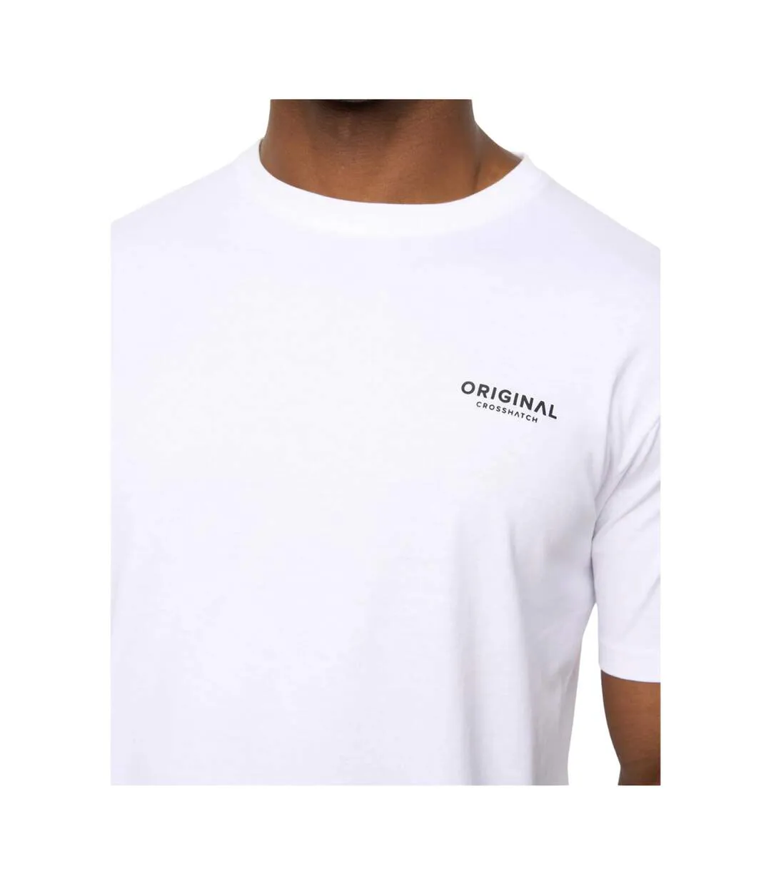 Mens Allmoore T-shirt White Crosshatch-4