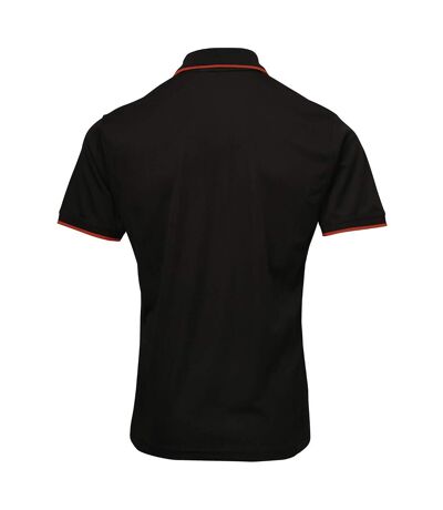 Premier - Polo - Hommes (Noir/Rouge) - UTRW5520