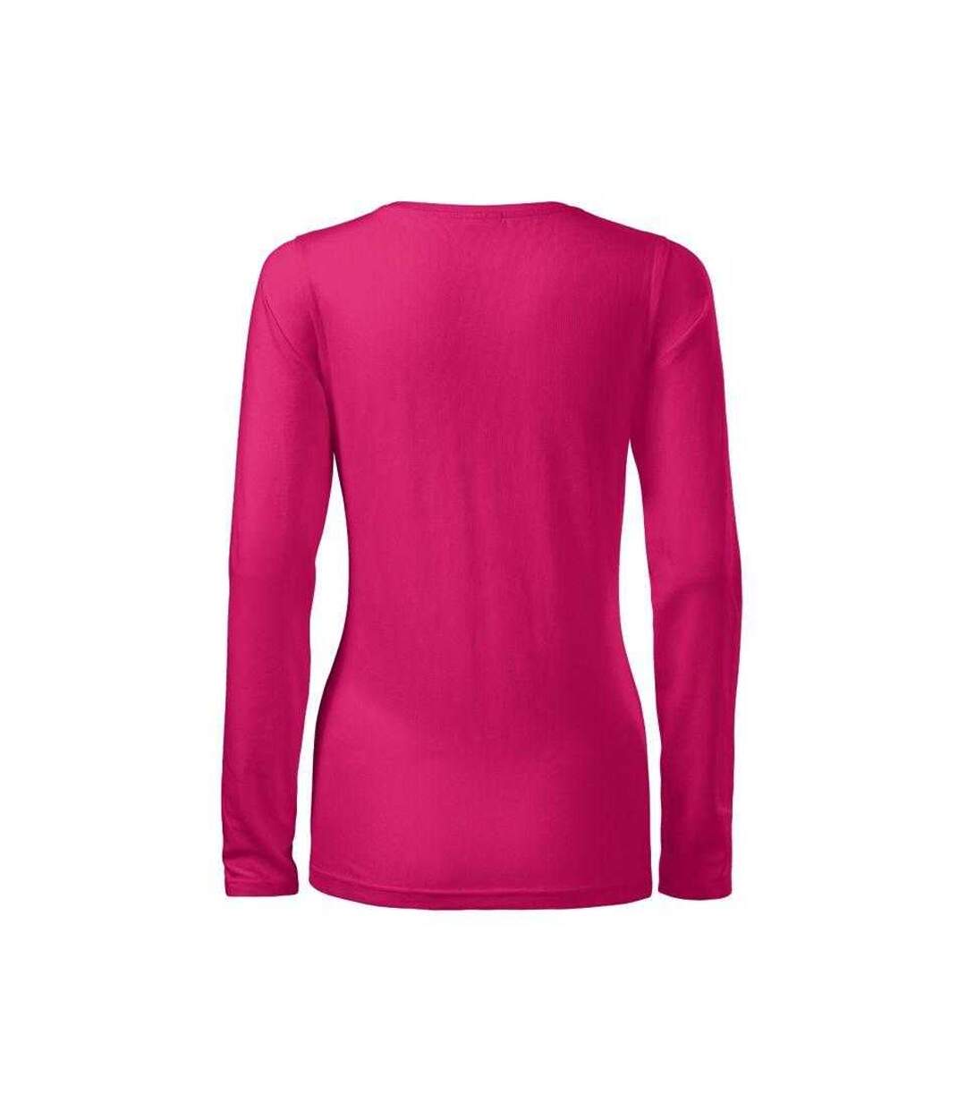 T-shirt Manches Longues Femme Rouge Rose Malfini-2