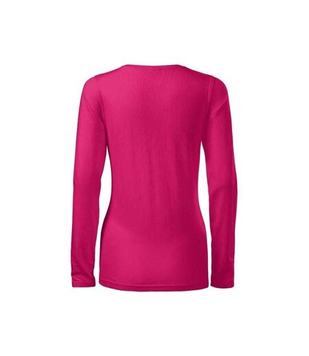 T-shirt Manches Longues Femme Rouge Rose Malfini