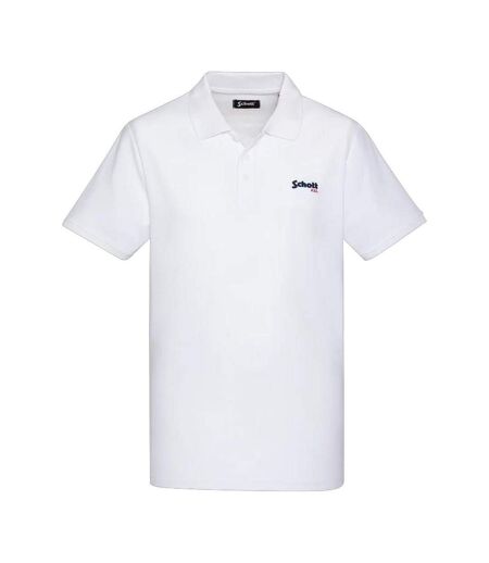 Polo blanc homme schott ps0022 - 3xl