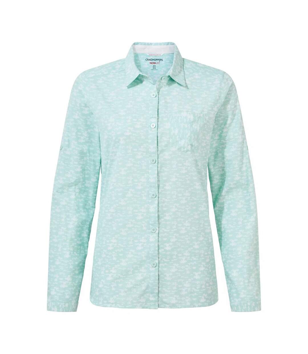 Womens/ladies callo long-sleeved shirt poolside green Craghoppers-1