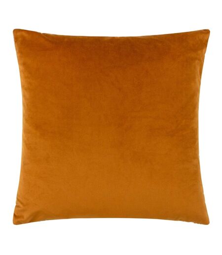 Henley jacquard velvet cushion cover 50cm x 50cm ginger/grey Paoletti