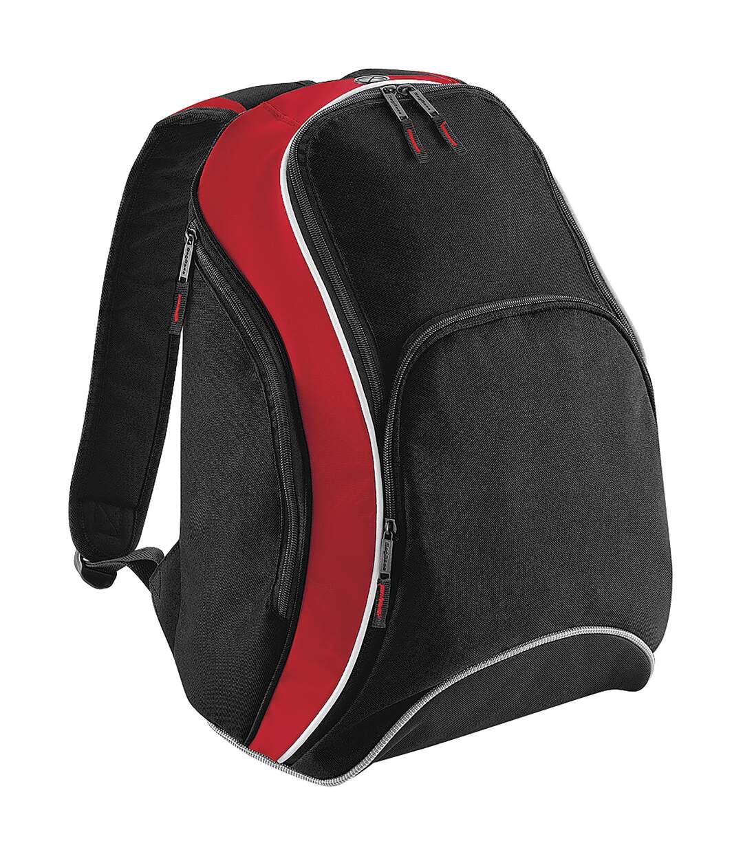 Bagbase Teamwear Backpack / Rucksack (21 Liters) (Black/Classic Red/White) (One Size) - UTBC1314-1