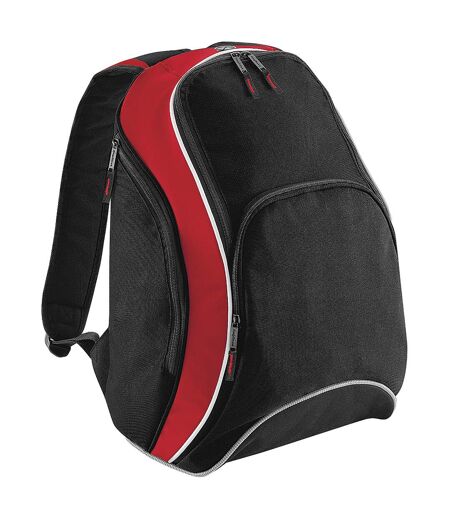 Bagbase Teamwear Backpack / Rucksack (21 Liters) (Black/Classic Red/White) (One Size) - UTBC1314