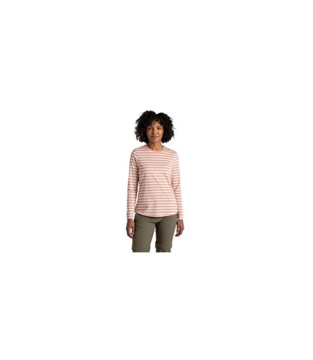 Womens/ladies Akona Striped Nosilife Long-sleeved T-shirt Clay Craghoppers