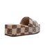 Womens/ladies Rhinestone Flatform Sandals Brown Steve Madden-3