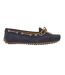Womens/ladies Suede Flat Boat Shoes Navy Chatham-1