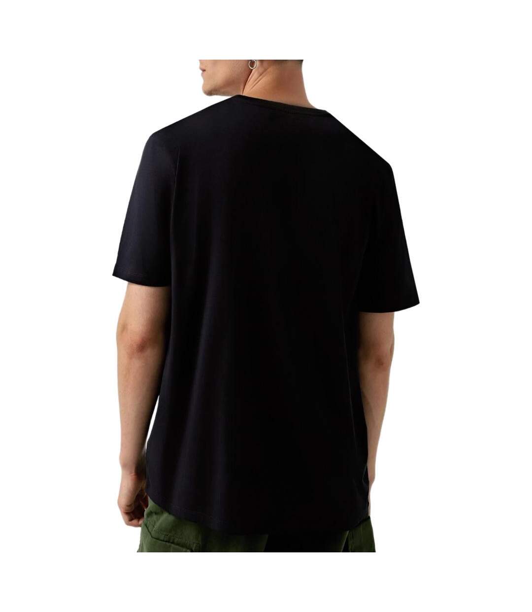 T-Shirt noir homme timberland sleeve badge-2