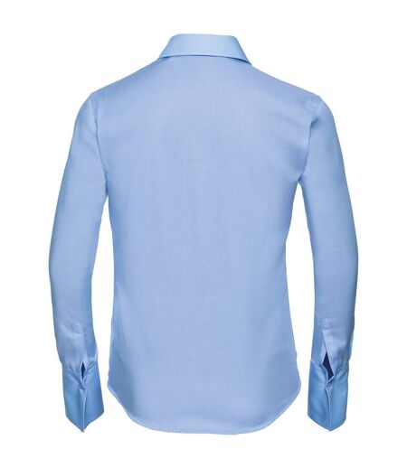 Collection Chemisier À Manches Longues Sans Repassage Femme Bleu Pâle Russell