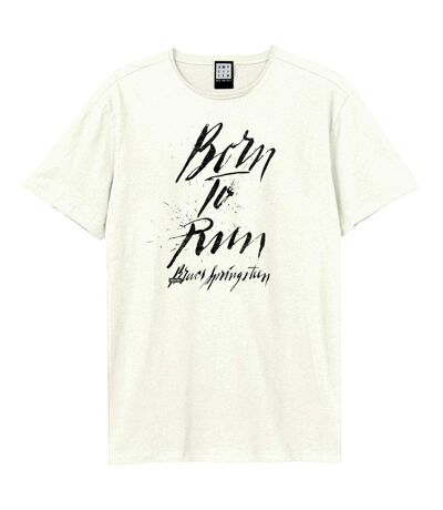 T-shirt born to run adulte blanc Amplified