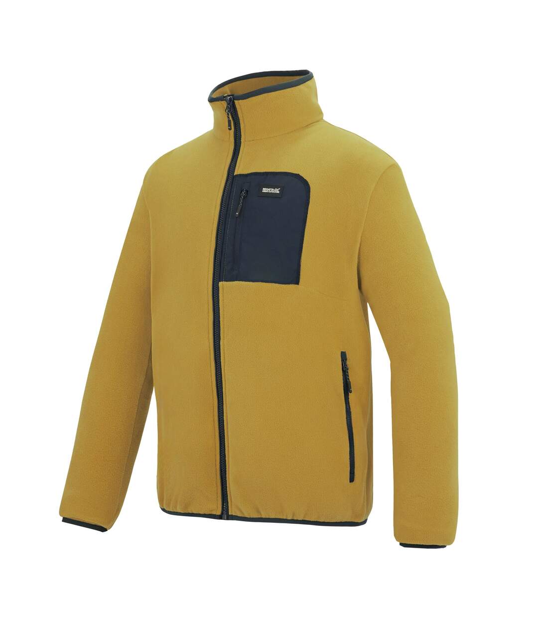 Mens Frankie Full Zip Fleece Jacket Wood Brown Navy Regatta-4