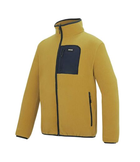 Mens Frankie Full Zip Fleece Jacket Wood Brown Navy Regatta