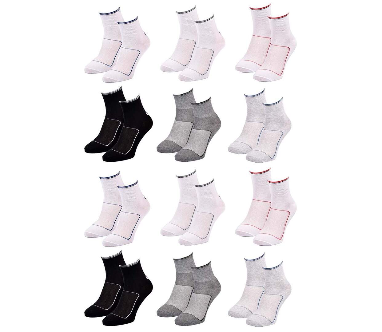 Chaussettes SERGIO TACCHINI QUARTER 12 Pcs 2720-2