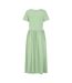 Womens/ladies Long Gathered Dress Grass Green Lazy Jacks-2